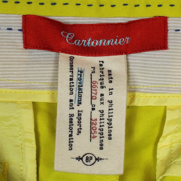 Anthropologie | Yellow crop trouser 8P NWT - Picture 3 of 7